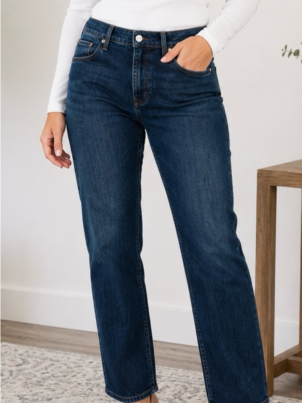 7 For All Mankind Luxe Performance Jeans Size 32 Dark Wash “The Straight”